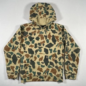 Carhartt Hoodie Boys Medium 10-12 Duck Camo Fleece Lined Pullover Sweatshirt - Picture 1 of 12