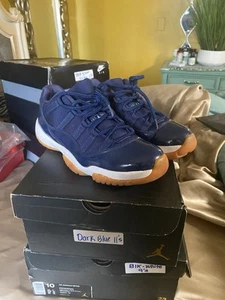 Jordan 11 Retro Men's Dark Blue Sneakers Men 9.5 Unisex - Picture 1 of 5