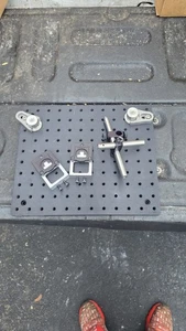 MB2530/M - Tavola da pane in alluminio, 250 mm x 300 mm x 12,7 mm, Rubinetti M6 + RA90/M +mor - Foto 1 di 6