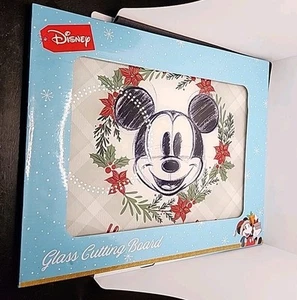 Disney Glas Schneidebrett Mickey Mouse KRANZ 15"x12" versiegelt! - Bild 1 von 5