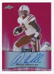 2015 Leaf Draft Signature Red Ameer Abdullah 2/5 - Picture 1 of 2