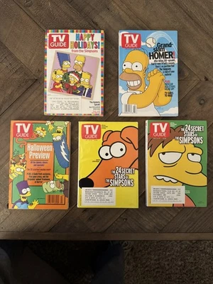 Lot Of 5 The Simpsons Tv Guides Foto 1 de 4