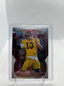 2022 Bowman University Chrome Caleb Williams 1st Bowman Base Rookie #50 USC - Picture 1 of 2
