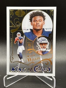 2022 Panini Illusions Malik Willis King of Cards Blue RC Jersey Match - Picture 1 of 2