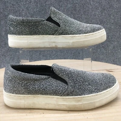 Brash Shoes Womens 8 Casual Loafer Sneakers Flats Comfort Silver Slip On Low Top Foto 1 de 4