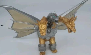 1998 Bandai 7" Mecha King Ghidorah Vinyl Figure Movie Monster Series Gold Toho - Picture 1 of 7