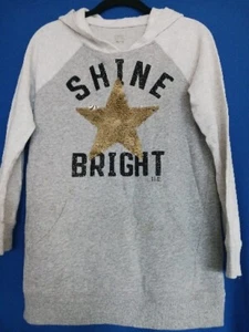 Justice Girls Shine Bright Flip Sequins Gray Hoodie 16/18 - Picture 1 of 4