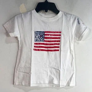 Unisex Kid's Breezin' Up Southampton America 1776 Flag Shirt, Size XS - White - Picture 1 of 8