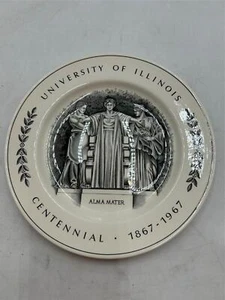 12) UNIVERSITY of ILLINOIS CENTENNIAL PLATES COPELAND SPODE ENGLAND 1867-1967 - Picture 1 of 4