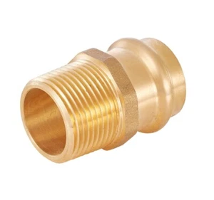 EFIELD 3/4"Press ×3/4"Male NPT Thread Brass Adapter 1 Pack No Lead Free Shipping - Picture 1 of 5