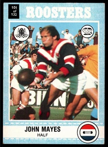 1977 #101 John Mayes Easts Roosters Scanlens rugby league NRL card - Picture 1 of 2
