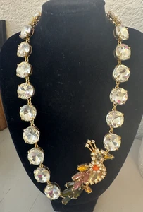 Gorgeous Statement Ann Taylor Bird of Paradise (circa 2000) Crystal Necklace - Picture 1 of 3