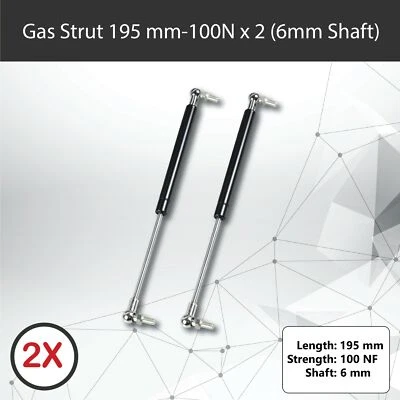 Gas Strut 195mm-100N x2 (6mm Shaft) Caravans, Trailers, Canopy, Toolboxes Struts - image 1 of 4