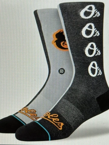 Baltimore Orioles MLB Men's Stance Split Crew Socks Large 9-13 / NWT Cover