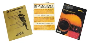 Lot Of 3 Vtg Music Books Neil Diamond Classics, Hal Leonard Guitar, All-Time Hit - Picture 1 of 20