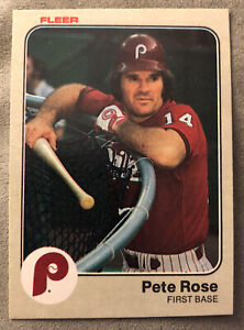1983 Fleer Pete Rose Baseball Card #171 Phillies Mid-Grade