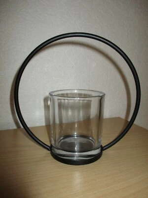 Windlicht, zum hängen oder stellen, ungebraucht. Gesamthöhe ca. 18 cm. - Bild 1 von 2