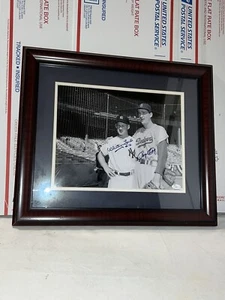 WHITEY FORD ROGER CRAIG DUAL SIGNED AUTOGRAPH PHOTO FRAMED W/COA YANKEES DODGERS - Picture 1 of 8