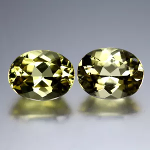 3,48 ct (2 piezas) PAR A JUEGO Corte Ovalado (9 x 7 mm) Amarillo Heliodor Berilo Genuino - Imagen 1 de 2