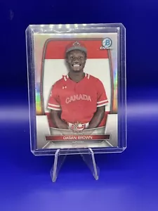2023 Bowman Chrome - WBC Flag Refractor Variations #WBC-9 Dasan Brown /499 (RC) - Picture 1 of 2