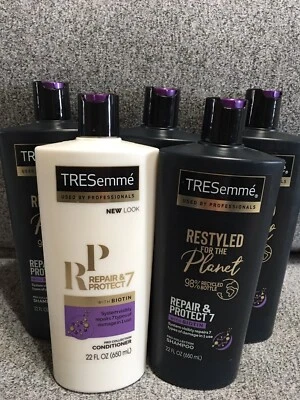 5 *** Tresemme Repair & Protect 7 Biotin ,4 Shampoo & 1 Conditioner Discontinued - Image 1 of 4