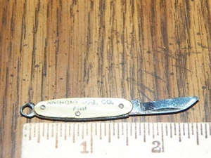 Vintage Miniature Keychain Advertising Pocket Knife ANTHONY MFG. CO. PAINT - Picture 1 of 2
