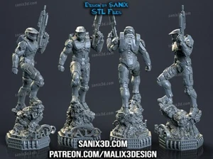 Halo Master Chief Film Figur Skulptur Fan Art Harz versch. Größen 3D Druck - Bild 1 von 3
