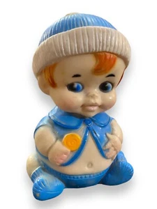 Vintage Rubber Chubby Boy w Lollipop Squeak Toy 7 - Picture 1 of 4