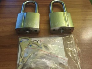 2 X ABLOY PL 330/50T PROTEC 2 Lucchetti Simili a Chiave con 4 Chiavi Totale - Foto 1 di 4