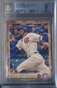 2015 Topps Update #616 Throwback Variation Rookie Kris Bryant BGS 9 MINT - Picture 1 of 1