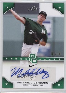 2015 Leaf Perfect Game National Showcase Green /10 Mitchell Verburg #PG-MV1 Auto