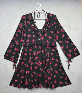 Torrid Dress Womens Plus Size 2X Floral Skater Whimsigoth Vamp Dark Romantic NEW - Picture 1 of 18