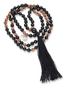 Turmalina negra piedra preciosa Mala | tema protección | 108 bolas Ø 6 mm | cadena de oración - Imagen 1 de 5