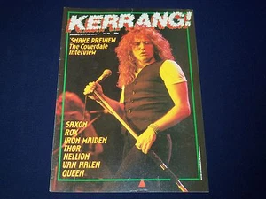 1984 JANUARY 26-FEBRUARY 8 KERRANG! MAGAZINE - DAVID COVERDALE COVER - A 1974 - Picture 1 of 2