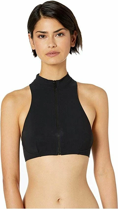 Top de natación Stella McCartney L6031 negro años 90 cuello alto para mujer talla grande Foto 1 de 2