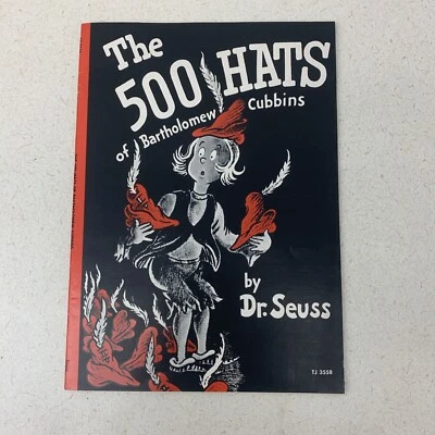 Vintage Dr. Suess The 500 Hats Of Bartholomew Cubbins Paperback Book  *Unread - Image 1 of 4