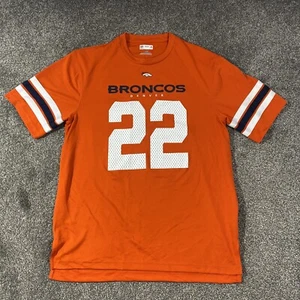 Denver Broncos Anderson 22 Team Apparel Size Large Orange Short Sleeve T-Shirt - Picture 1 of 10