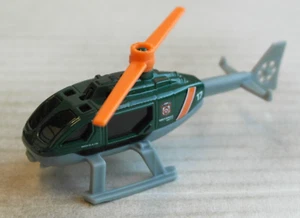 Matchbox Rescue Helicopter dunkelgrün/grau National Parks Hubschrauber Heli MBX - Picture 1 of 2