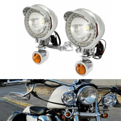 Luces de paso barra antiniebla luces de señal de giro para Kawasaki Vulcan 900 800 500 1500 Foto 1 de 4