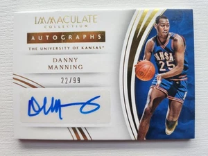 Danny Manning 2018 IMMACULATE AUTO /99 KANSAS JAYHAWKS AUTOGRAPH - Picture 1 of 2