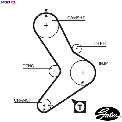 TIMING BELT 5039 FOR RENAULT TRUCKS FIAT 132 CAMPAGNOLA SUPERBRAVO 131 2.4L 4cyl - Image 1 of 4