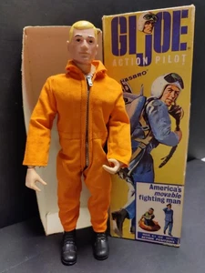 Vintage 1964 GI JOE Action Pilot #7800 orangefarbener Pullover - Militär Soldat & Box - Bild 1 von 24
