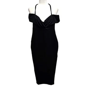 Nookie Athena Women Halter Off Shoulder Form Fit Midi Dress Revolve Size S (NWT) - Picture 1 of 8