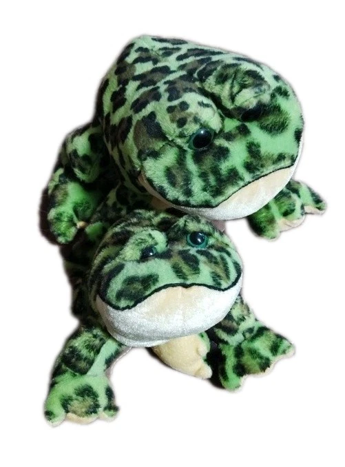 GANZ Webkinz Lil’Kinz Plush Frog Bullfrog HM114& HS114 No Code Set Of Two - Image 1 of 4