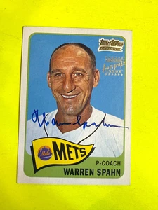 Autógrafos DA106887 2001 Topps Team Topps Legends #TT13F Warren Spahn 65 AUTO - Imagen 1 de 2