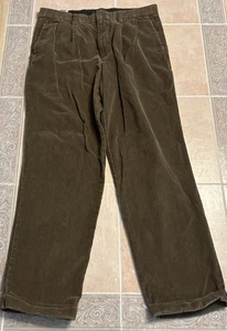 Pantalones de Pana Dockers Hombre Talla 38x34 Marrón Plisado Puños Calce Relajado Pesado Grueso - Imagen 1 de 12