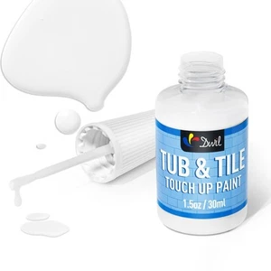 Tub and Tile Paint, White Touch Up Paint for Porcelain, Scratches, Cracks and... - Picture 1 of 7