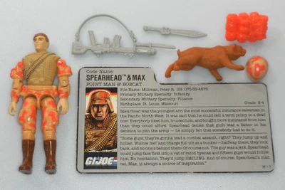 Figura Spearhead & Max V1 1988 de colección G.I. Lote GI Joe 3.75 ARAH *100% Completo Foto 1 de 4