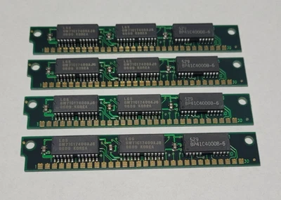 4 x 4MB = 16MB Simm Ram 30pin LG Dram getestet 286er 386er 486er - Bild 1 von 4