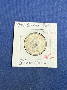 1944 Silver 6 Pence King George VI Great Britain We Do Combine Shipping #-I - Picture 1 of 2